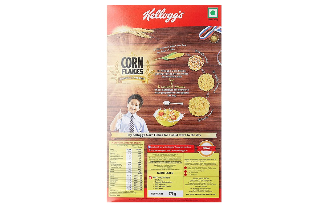 Kellogg's Corn Flakes Original & The Best   Box  475 grams